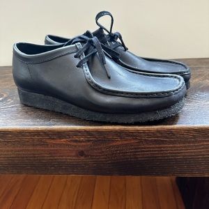Clarks Wallabee Black Leather